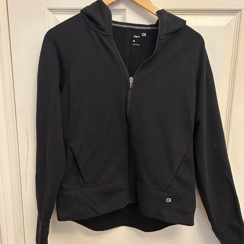 GAP Classic Black Zip-Up Hoodie